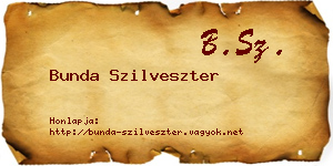 Bunda Szilveszter névjegykártya